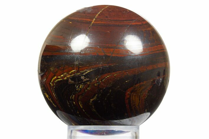 Polished Tiger Iron Stromatolite Sphere - Billion Years #316240